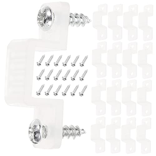 HOMSFOU 100Pcs Soporte LED de silicona portabombillas luces de tira de neón LED tira de luces LED cinta LED clips LED de fijación de doble cara clips de fijación de luz de cuerda planchar