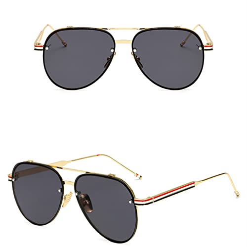 Lunettes de soleil pilote tendance métal pour femme protection UV400 verres dégradés