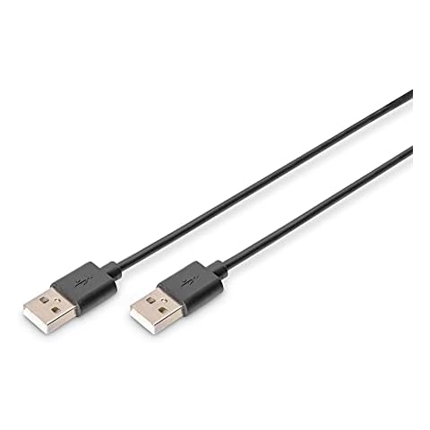 Digitus 1m Length USB 2.0 Connection Cable A Male - A Male - Black Cover