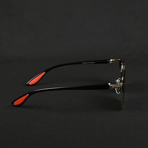 Image of GYNK Square Frame Sunglasses for Men | Premium Metal Frame Sunglasses | Fashion Eyewear for Driving, Travel, Riding, Outdoor Activities, Beach & Daily Wear