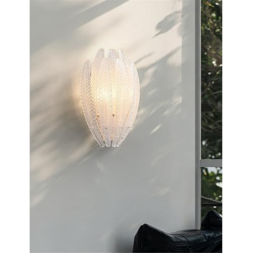 Aplique de pared de vidrio con plumas para iluminar con elegancia tu tocador 7