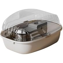Large Hamster Cage Habitat Exercise Playing House Clear Small Animal Cage for Mice Rats Sugar Glider Guinea Pigs, Gray