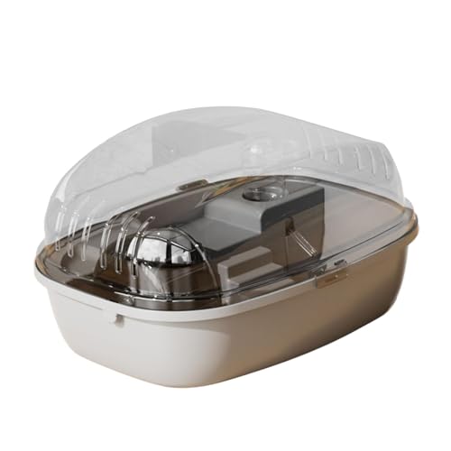 IEUDNS Large Hamster Cage Habitat Exercise Playing House Clear Small Animal Cage for Mice Rats Sugar Glider Guinea Pigs, Gray