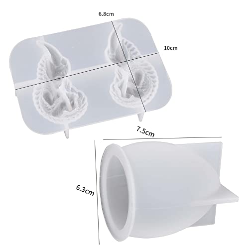 2 Pack Dragon Egg Mold Type-Mike Dinosaur Mold Silicone Mold For Resin Dragon Candle Mold Easter Egg Mold Dragon Silicone Mold For Candles Clay Mold Animal Resin Mold Cartoon Mold Dragon Mold #TOP2