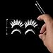 AUGENLI Halloween White False Lashes Upper & Bottom Extension Tools Japanese Anime Cosplay Natural Makeup Looking Masquerade Party Eye Lashes (01A)