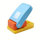 1X0.8inch Rectangular Postage Stamp Punch Ware Rectangle Craft Lever Punch Handmade Paper Punch for Crafting Scrapbooking Cards,DIY Cards Making Color by Random