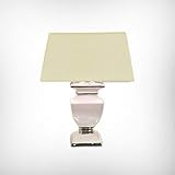 Material: Keramik, Stoff, Metall // Fassung: E27 // Farbe: Silber (Fuß), Weiß (Fuß), Schirme: Weiß, Creme, Grau, Schwarz, Hellbraun
