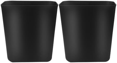 3-Pack White Plastic Trash Cans - 4.5 Gallon Rectangular Wastebaskets For Office & Home