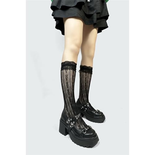 Kawii Shoes Bow Pearl Heels Lolita Platform Heels for Women Lace Cute Mary Janes Pumps4