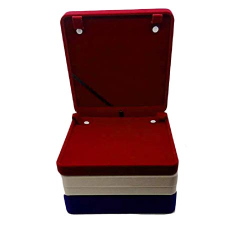 Junninggor Jewelry Set Velvet Box Necklace Earring Ring Necklace Bracelet Gift Display Case Wedding Jewelry Storage Holder (Royal Blue For Long Pearl Chain) #TOP3