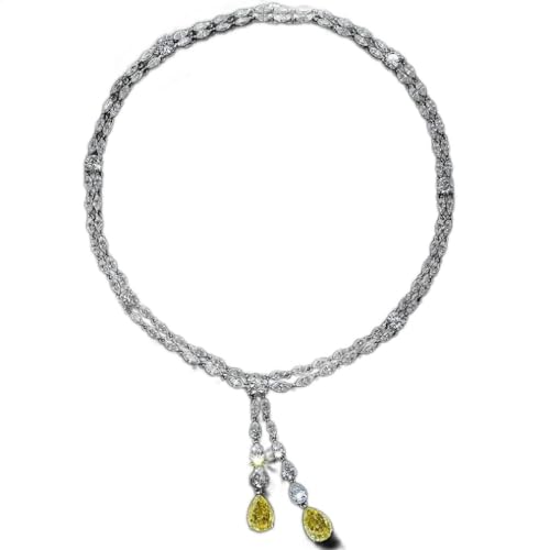 Collier en argent 925 avec pendentif moissanite coupe poire 9x13 mm pour femme