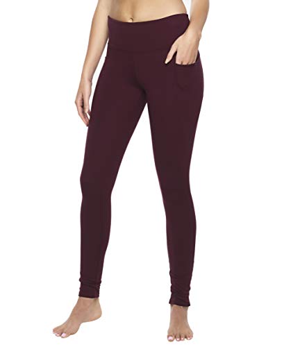 Felina | Athletic Pocket Leggings | 2-Pack | Lounge (Wine Peacoat, Large) #TOP2