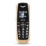 Fabater 4G LTE Unlocked Phone, Supports 4G 3G 2G Networks, FM, MP3, SOS Emergency Call, with Easy Sim Card Insertion, for Seniors and Backup Phone, Small Size 70 X 23 X 12mm (Gold)