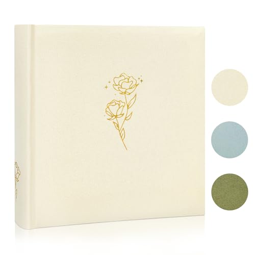 Kuword 4x6 Photo Albums with Writing Space 100Page,200 Pockets-Acid Free Rose wedding photo album...