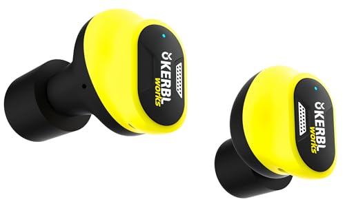 Kerbl Works Buds BT, In-Ear Gehörschutz mit Bluetooth, Kopfhörer, SNR: 31 dB, Lärmschutz, mit Awareness-Modus& Geräuschunterdrückung, IP 65, wiederaufladbare Ladebox, für Arbeit, Freizeit, Werkstatt