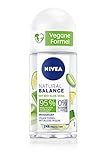 NIVEA Natural Balance Bio Aloe Vera Deo Roll-On (50ml), Deo mit Bio Aloe Vera und 0% Aluminium (ACH), Deodorant für natürliche Frische und zuverlässigen Schutz