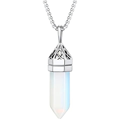 Bestyle Collar Piedra Hexagonal Piedra de Luna Junio Cover