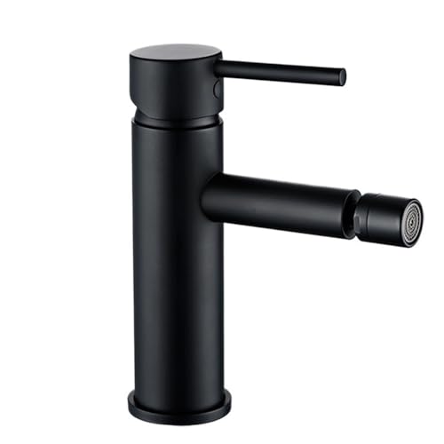 Round Matte Black Bidet Mixer Tap Faucet Adjustable Aerator Cleaning Bathroom Taps Single Hole Clean Small Faucet