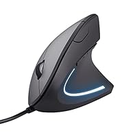 Trust Verto Mouse Verticale Cablato, Mouse Ergonomico con Filo, 1000/1600 DPI, Cavo USB 1,5 m...