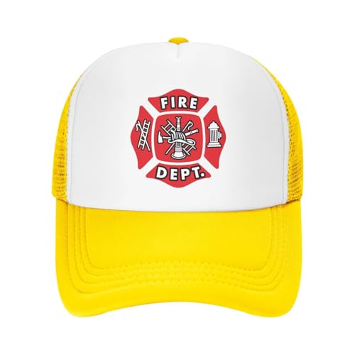 Firefighter Maltese Cross Trucker Hat Snapback Mesh Baseball Cap Unisex2