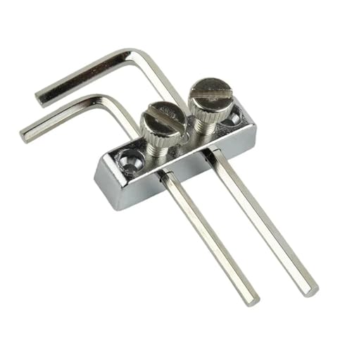 弦楽器製作者ツール エレキギター トレモロ ヘッドストックに取り付けるキー 金属六角レンチ ホルダー ツール(Chrome)