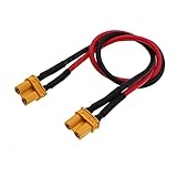 ACICS 1 Pieza de Cable de extensión con Enchufe Macho y Hembra Amass XT30U-F/M de 10 CM-1 M, Conector de Enchufe 16 AWG 14 AWG(Male to Male,1M)