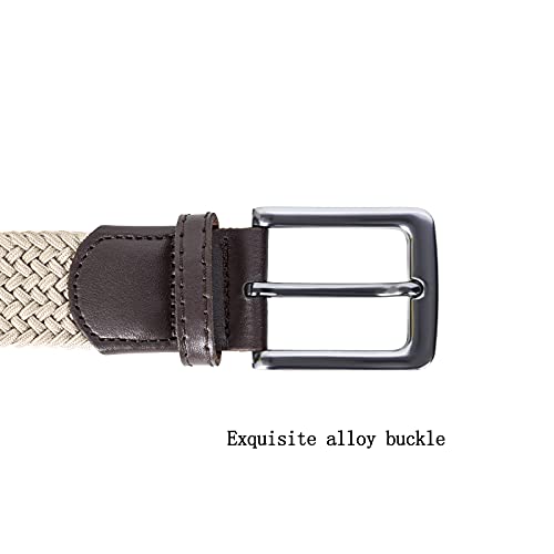 Image of AGEA Elastic Stretch Woven Braided Waist Belt for Men and Women