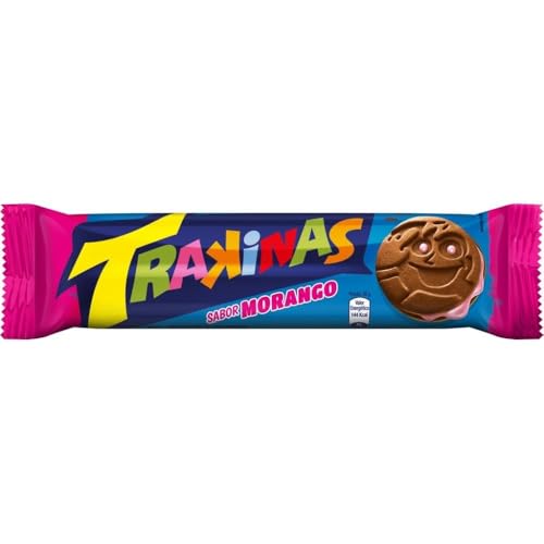 Biscoito Recheado Sabor Morango 126g Trakinas