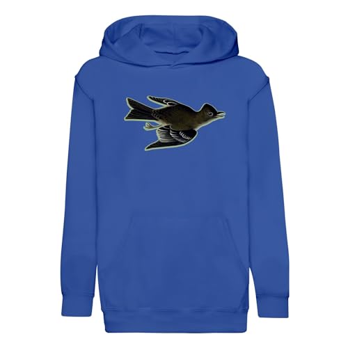 Sweat enfant Sayornis oiseau planche botanique chaud pour protéger du froid
