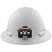 Klein Tools 60406RL Hard Hat, Rechargeable Headlamp, Non-vented, Full Brim Style, Padded Self-Wicking Odor-Resistant Sweatband, Tested up to 20kV, White