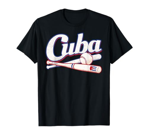Cuba Baseball Shirt Fan Cuban Flag Graphic T-Shirt
