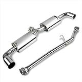 PM PERFORMOTOR Dual 3.5' Tip Muffler Stainless Steel Catback Exhaust System Compatible with 04-08 Mazda RX8