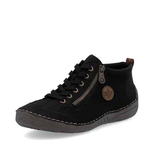 Bottines femme taupe Rieker à lacets et zip idéales pour vos balades citadines