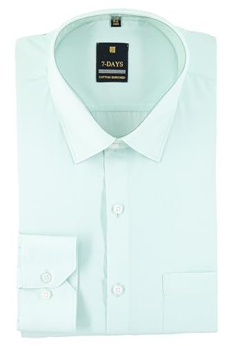 Image of 7-DAYS Men's Premium Striped Formal Shirt - Cotton Rich, Regular Fit, Full Sleeve, with Pocket, Wrinkle Resistant - Stylish Office & Everyday Wear.