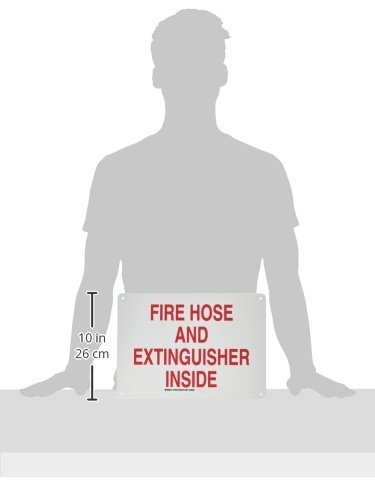 Panneau Fire Hose Extinguisher Inside Brady 127222 rouge et blanc