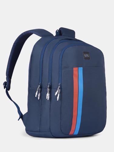 Image of Varsity Pro Solid Backpack, 35L, 3 Compartments + 1 Pocket, File Folder Section, Built-in Organizer, Spacious School, College & Office Bag