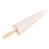 【Multiusos】 Color blanco sólido sin ningún patrón, perfecto para su bricolaje y herramienta hecha a mano, el uso de paraguas blanco para decoración de bodas, artículos de fiesta, decoración de mesa, linternas de estrellas, accesorios de fotografía, cosplay, representaciones teatrales y mucho más.