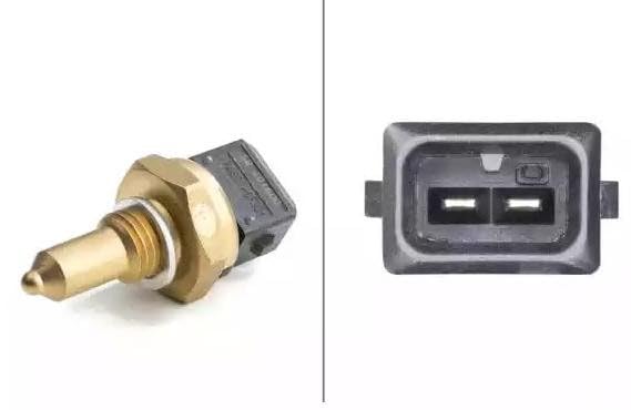 HELLA 6PT 009 107-501 Sensore, Temperatura refrigerante, 12V, 2a