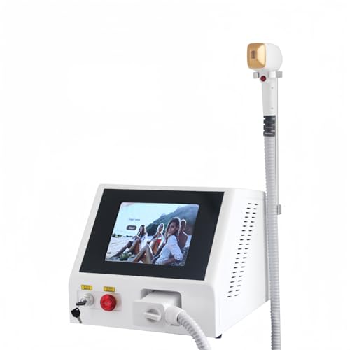 Depilador láser de diodos (755/808 / 1064nm), enfriamiento de titanio helado - 8 ° c, adecuado para todo tipo de piel, adecuado para mujeres/hombres (barba/axila de piernas)