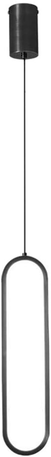 Minimalist Pendant Light, Modern Ceiling Light Kitchen Island Lighting Metal LED Hanging Fitting Fixture for Living Room Bedroom Bedside Dining Room Kitchen Bar (Black, Warm Light)