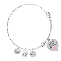 Breast Cancer Charm Retractable Bracelet