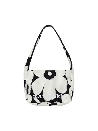 [マリメッコ] Knitted Shoulderbag Unikko ショルダーバッグ レディース 52_1_52253694141 F ブラック×オフホワイト