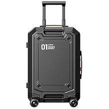 Suitcases Luggage with Large Capacity Strong and Durable Silent Boarding Trolley Case Password Box Suitcase Fashionable Luggage Suitcases with Wheels Color Black, Size 24inch