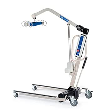 Invacare Reliant 450 Battery-Powered Patient Lift with Low-Base and Padded Swivel Bar