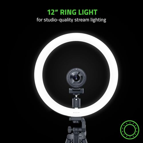 Image of Razer Ring Light 12 inch Streaming and Selfie Light: Customizable Light Spectrum - Adjustable Brightness - Includes Tripod, Phone and Webcam Mount - Designed for Streaming and Twitch - Compatible w /Kiyo