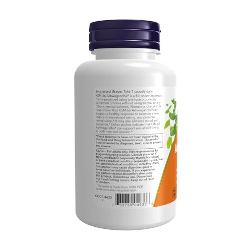 NOW Foods 4633 Ashwagandha Supplement