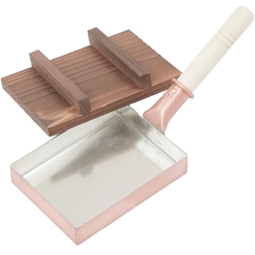プロ仕様の卵焼き器 純銅製 銅製 木蓋セット 日本製 鐵兎堂 12長 125×170mm 中村銅器製作所 玉子焼き たまご焼き 出汁巻き 業務用 高級調理道具