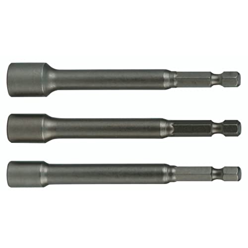 Wiha 70492 Nut Setter Magnetic 3 Piece Set 1/4, 5/16 & 3/8 X 6'' Oal On 1/4" Hex Drive #TOP9