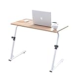 Dimensiones del mesa: (60+20)L * 40W * 50-76H cm. Peso: 7.6kg,puede soportar la carga de 27kg.Material del mesa: la placa de densidad ambiental engrosada y la estructura de acero duradera (powder-coated).
