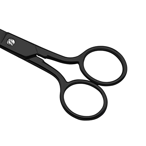 HALO FORGE Sharp Small Scissors: Straight Black Sewing Shears Titanium Forged Stainless Steel Pointed Tip for Cutting Dressmaking Fabric Leather Crafting DIY Supplies - Image 4